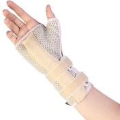 تصویر مچ‌بند اتل دار با پارچه سه بعدی طب و صنعت کد 31200 - رنگ:کرم - سایز:XL - مناسب برای:هر دو دست 