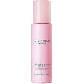 تصویر امولسیون مرطوب کننده نیلوفر آبی نیچر ریپابلیک NATURE REPUBLIC LOTUS FRESH EMOLSION 160 ml 