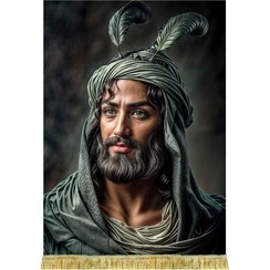 تصویر کتیبه مخمل شمایل حضرت عباس (ع) پرچم تمثال ابوالفضل العباس (ع)