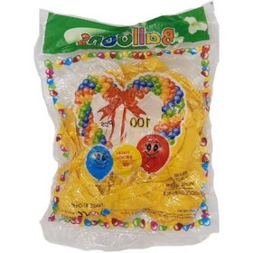 تصویر بادکنک زرد ۶ اینچ بسته ۱۰۰ عددی 