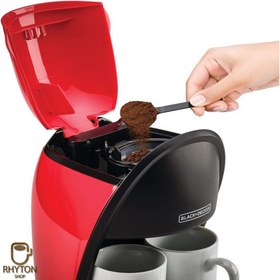 تصویر قهوه ساز بلک اند دکر مدل Black+Decker Coffee Maker DCM48-B5 به همراه دو فنجان Black+Decker Coffee Maker DCM48-B5 450W With Two Coffee Mugs And Measuring Spoon Set Red