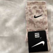 تصویر جوراب ورزشی نایکی ساق بلند چریکی - خاکی 