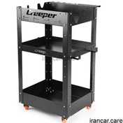 تصویر میز دیتیلینگ و ترولی سه طبقه مشکی حرفه‌ای کریپر مدل Creeper 3 Tier Tool Cart 