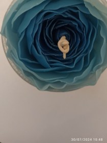 تصویر شمع گل رز آبی Blue flower candle