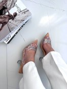 تصویر کفش طلقی، مدل ماهی پاشنه بلند 