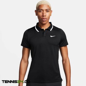 تصویر پلوشرت تنیس مردانه نایک NikeCourt Advantage Dri-FIT- مشکی 