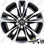 تصویر رینگ تویوتا کرولا 16 اینچی رنگ رخ تراش مشکی 