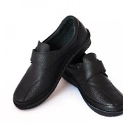 تصویر کالج چرم طبیعی تبریز کد ۴۲۴ زنانه رنگ مشکی و کرم سایز ۳۷ تا ۴۱ 