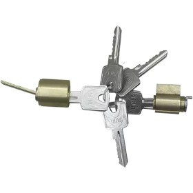 تصویر توپی قفل برقی یوتاب 5 کلید دوشیار مدل 1093 Set of keys and brain of electric lock UTAB 1093