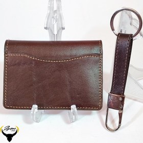 تصویر ست جاکارتی و جاکلیدی چرم طبیعی کد 146 wallet set