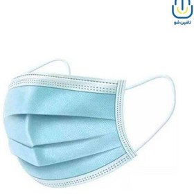 تصویر ماسک سه لایه کشدار دایا ملتبلون دار آبی بسته ۱۰ عددی Daya multiblon stretch 3-layer mask blue 10piece