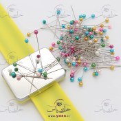تصویر پک جاسوزنی مگنتی مچی (آهنربایی) و سوزن ته مروارید اعلا 