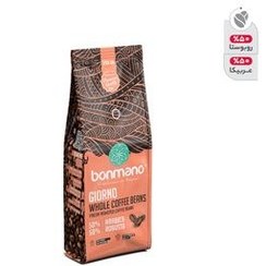 تصویر دانه قهوه اسپرسو بن مانو مدل GIORNO وزن ۲۵۰ گرم 