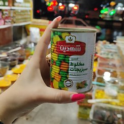 تصویر کنسرو مخلوط سبزیجات شهدین 370 گرم عالی و درجه یک 