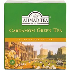تصویر چای سبز و هل تی بگ احمد 100 عددی 