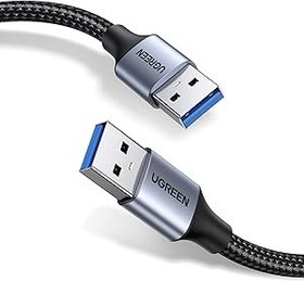 تصویر UGREEN USB 3.0 A to A کابل USB به USB کابل نر به نر USB 3.0 کابل بافته نایلونی برای انتقال داده محفظه هارد دیسک، چاپگرها، مودم ها، دوربین ها (1M) - ارسال 20 روز کاری ا UGREEN USB 3.0 A to A Cable USB to USB Cable Type A Male to Male USB 3.0 Cable Nylon Braided Cord for Data Transfer Hard Drive Enclosures, Printers, Modems, Cameras (1M) UGREEN USB 3.0 A to A Cable USB to USB Cable Type A Male to Male USB 3.0 Cable Nylon Braided Cord for Data Transfer Hard Drive Enclosures, Printers, Modems, Cameras (1M)