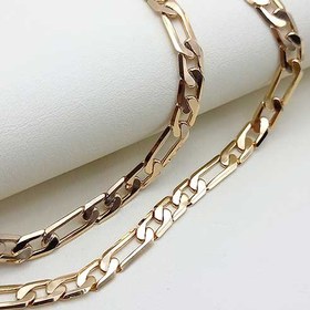 تصویر گردنبند دخترانه زنانه زنجیر مدل فیگارو مارک ژوپینگ کد130-1714 Women's chain necklace, Figaro model, xuping brand