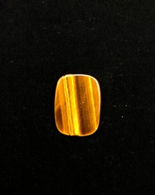 تصویر نگین سنگ چشم ببر تخت با تلاتو عالی به رنگ طلایی و قهوه ای Tiger eye