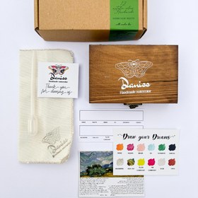 تصویر آبرنگ ۱۲ رنگ متالیک دست‌ساز دانیس 