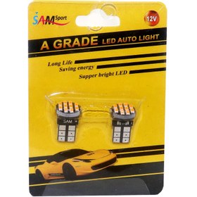 تصویر لامپ پلاک نارنجی خودرو سام اسپرت مدل ORANGE.10 SMD بسته 2 عددی 