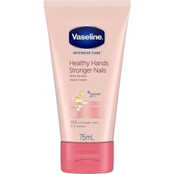 تصویر کرم تقویت کننده دست و ناخن کراتین وازلین Vaseline healthy hands stronger nails with keratin hand cream 