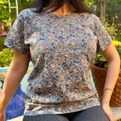 تصویر تیشرت زنانه اچ اند ام H&M نخی یقه گرد سری C 