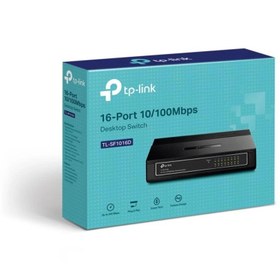 تصویر سوئیچ شبکه تی پی لینک Tp Link TL SF1016DS دسکتاپ رکمونت 16 پورت 10 100Mbps TP-LINK Switch 16 Port TL SF1016D