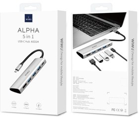 تصویر هاب تایپ سی 5 پورت ویوو WiWU Type-C Multiport Adapter 5-in-1 Alpha 531H WiWU Type-C Multiport Adapter 5-in-1 Alpha 531H