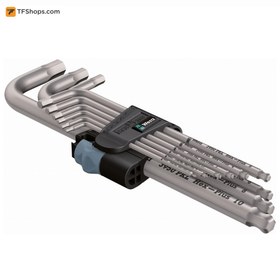 تصویر مجموعه 9 عددی آچار آلن استیل ورا مدل 05073544001 Hex-Plus L-key set