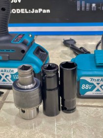 تصویر بکس شارژی و پیچ گوشتی شارژی ماکیتا 88 ولت مدلxR 2_6AH model japan Modeljapan xR 2_6AH Makita Electric Impact Wrench 88