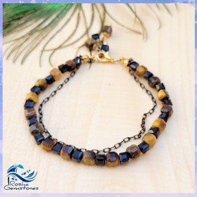 تصویر دستبند سنگ چشم ببر 