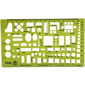 تصویر شابلون مبلمان فابل FABL 1/100 FABL Scale 1/100 Stencil