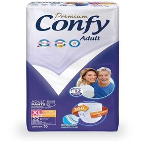 تصویر پوشک شورتی بزرگسال کانفی confy سایز xl بسته 22 عددی 