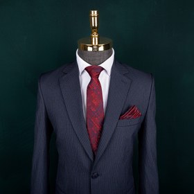 تصویر کت و شلوار سرمه ای دیپلمات دو دکمه فاستونی 