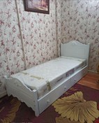 تصویر تخت خواب یکنفره مدل آرمیتا برند آغاج سایز 200×90 