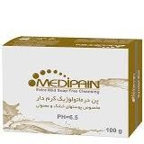 تصویر پن درماتولوژیک کرم دار مدیپن مخصوص پوست‌ خشک 100 گرم Medipain Cram Syndet Bar for Dry and Normal Skin 100 g 