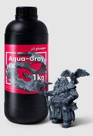 تصویر رزین رنگ خاکستری تیره PHROZEN 3D Printer Aqua-Gray 8K Resin 