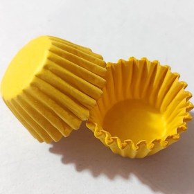 تصویر کپسول حلوایی کوچک رنگ زرد ساده پک 5 تایی15 عددی 