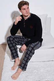 تصویر ست پیژامه آستین بلند بافتنی مردانه | بوراتی Buratti 6096100 