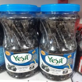 تصویر زیتون سیاه چروک یشیل - Yesil ترکیه 800 گرمی 