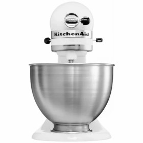 تصویر ماشین آشپزخانه کیچن اید آمریکا مدلKitchenAid 5K45SSEWH Classic Series 4.3 L Tilt-Head Stand Mixer 5K45SSEWH