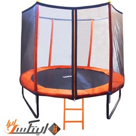 تصویر ترامپولین فضای باز آبی یا نارنجی با قطر 2.5 متر Trampoline 046