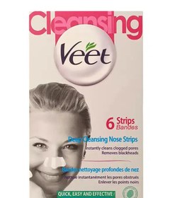 تصویر چسب‌ پاک کننده بینی ویت بسته 6 عددی ا Veet Nettoyage Deep Cleansing Nose Strips 6bandes Veet Nettoyage Deep Cleansing Nose Strips 6bandes