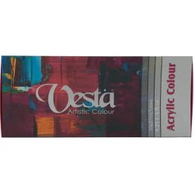 تصویر رنگ اکریلیک وستا بسته ۱۰ رنگ حجم ۳۷ میلی لیتر 