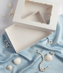 تصویر جعبه بسته‌بندی دو تکه مناسب پک هدیه و شیرینی 