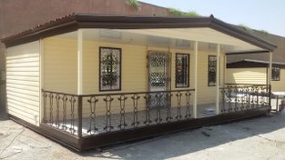 تصویر کانکس ویلایی 24 متری خونه باغی نما سایدینگ 