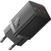 تصویر شارژر دیواری باسئوس مدل GaN5 Pro ۲ پورت توان ۴۰ وات 