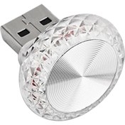 تصویر چراغ اتمسفر لایت خودرو USB LED آبی 