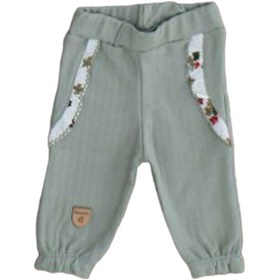 تصویر شلوار راحتی نوزادی دخترانه رنگ سبز طرح سولین به آوران behavaran 