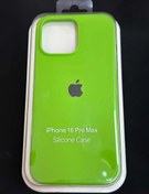 تصویر گارد آیفون ۱۶ پرو مکس رنگ سبز روشن مدل سیلیکونی اورجینال Guard iphone 16 pro max green model silicone